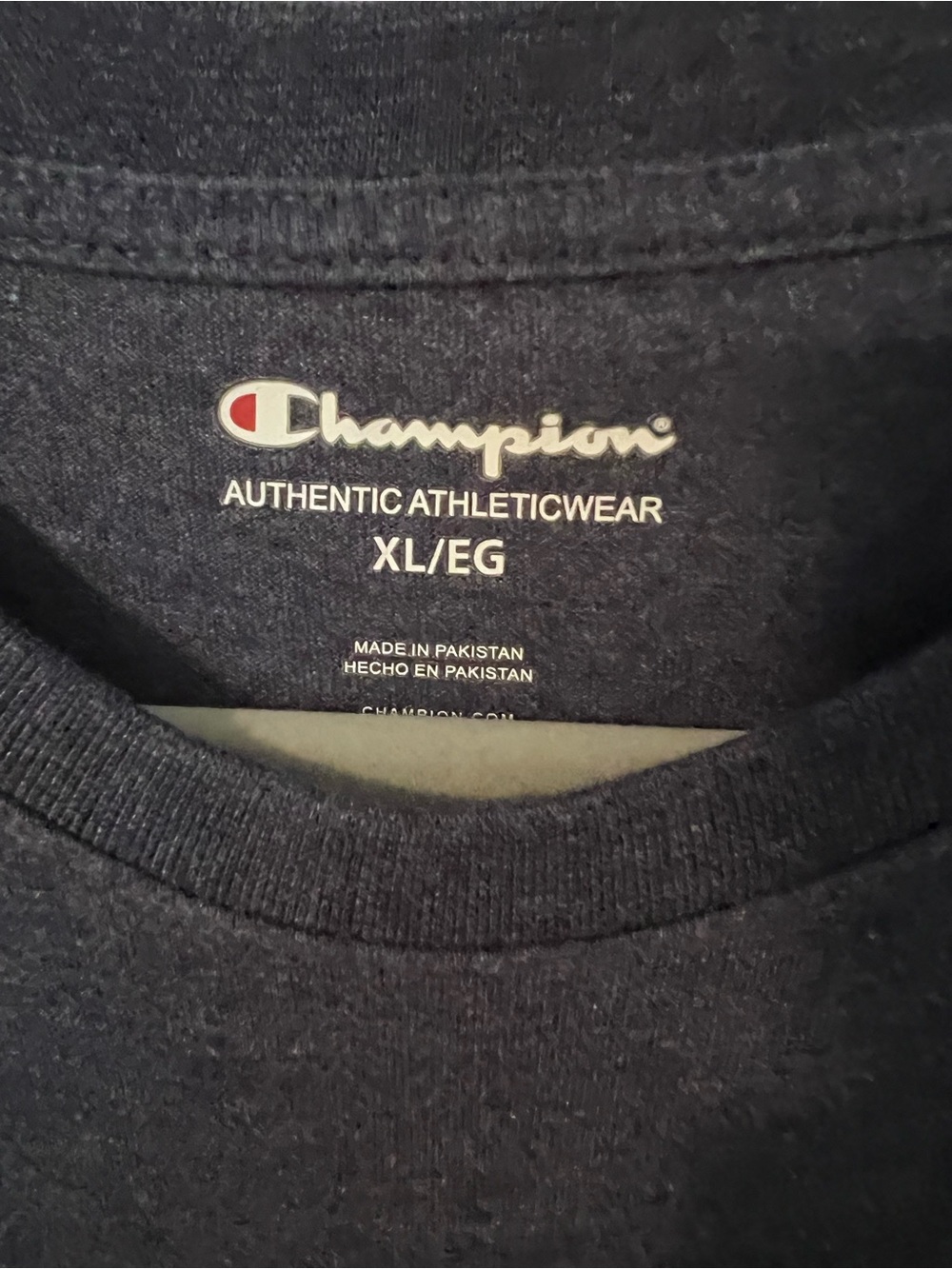 Champion Men’s Navy Blue Logo Short Sleeve Tee - Picture 3 of 7